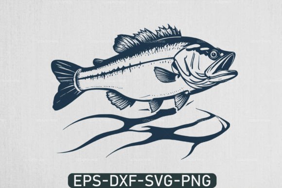 Bass Fishing SVG, Father’s Day Graphic for Crafts and Creative Projects