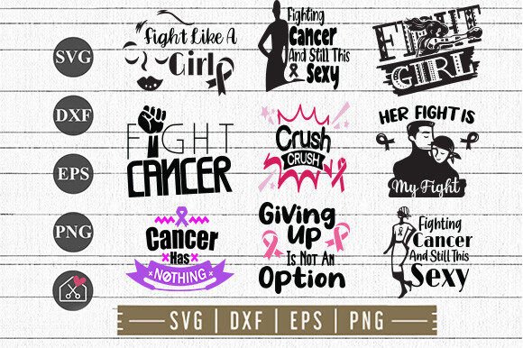 Cancer Craft Bundle 09: A Versatile Design Asset for Crafts and Graphics