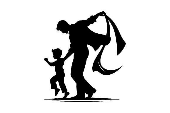 Free Dad and Son Dancing Vector: A Versatile Graphic Design Asset for Local Branding