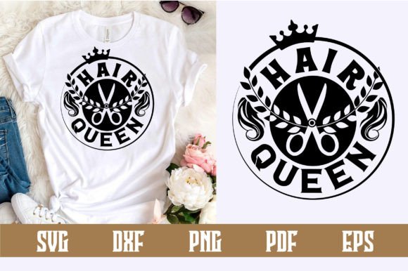 Hair Queen SVG Design: A Bold Graphic for Crafts and Creative Projects