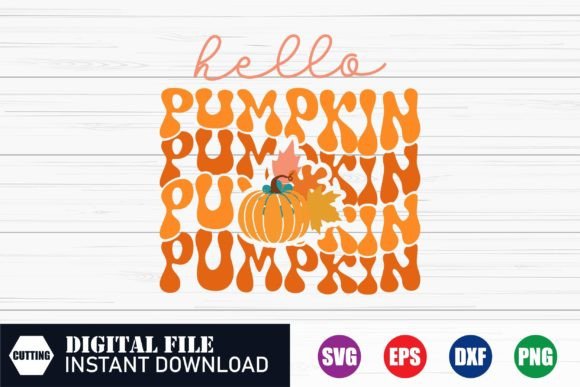 Hello Pumpkin Vector Design: A Versatile Graphic for Crafts and Graphics