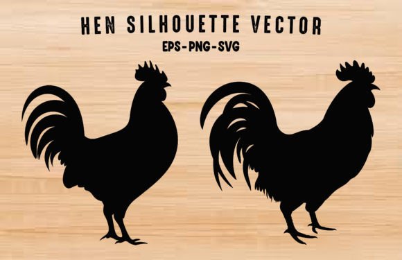 Hen Silhouette Vector Art: A Free Graphic Design Asset for Polished Content