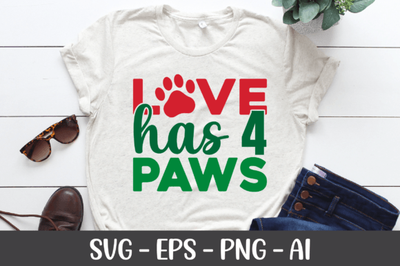 Love Has 4 Paws SVG: A Heartfelt Graphic Design Asset for Crafts and Branding