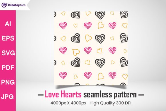 Love Hearts Seamless Digital Paper Free: A Romantic Graphic Design Asset for Local Businesses