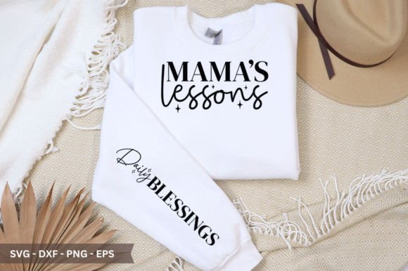 Mom’s Lesson Life’s Essence Sleeve SVG: A Versatile Graphic Design Asset for Content Creators