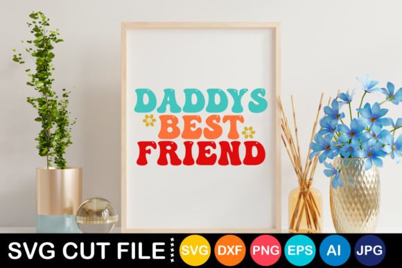 Retro Daddys Best Friend SVG – A Graphic Design Asset for Crafts & Handmade Projects