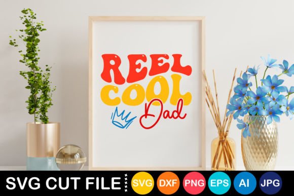 Retro Reel Cool Dad Svg – A Nostalgic Graphic Design Asset for Crafts and Creative Branding