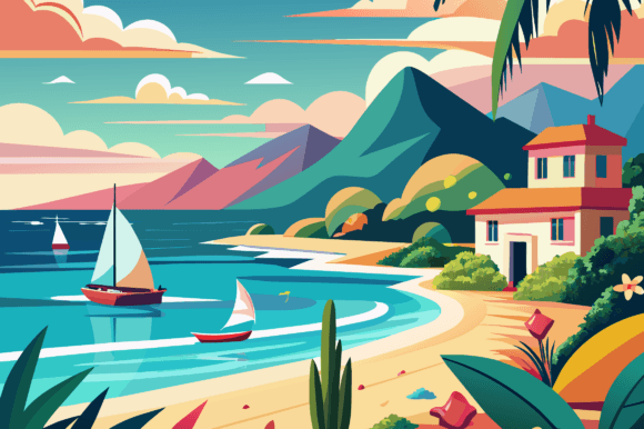 Summer Beautiful Sea Illustration: A Designer’s Perspective