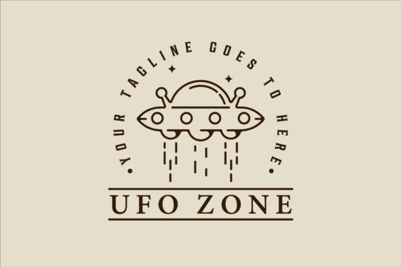 Ufo Space Ship Logo Line Art Vector: A Freebie for Creative Projects