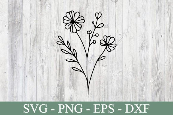 Wildflower SVG Cut File: A Versatile Graphic Design Asset for Crafts and Branding