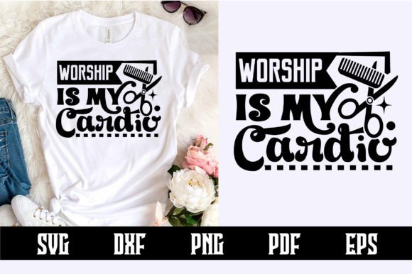 Worship Is My Cardio SVG Design for Crafts and Graphics